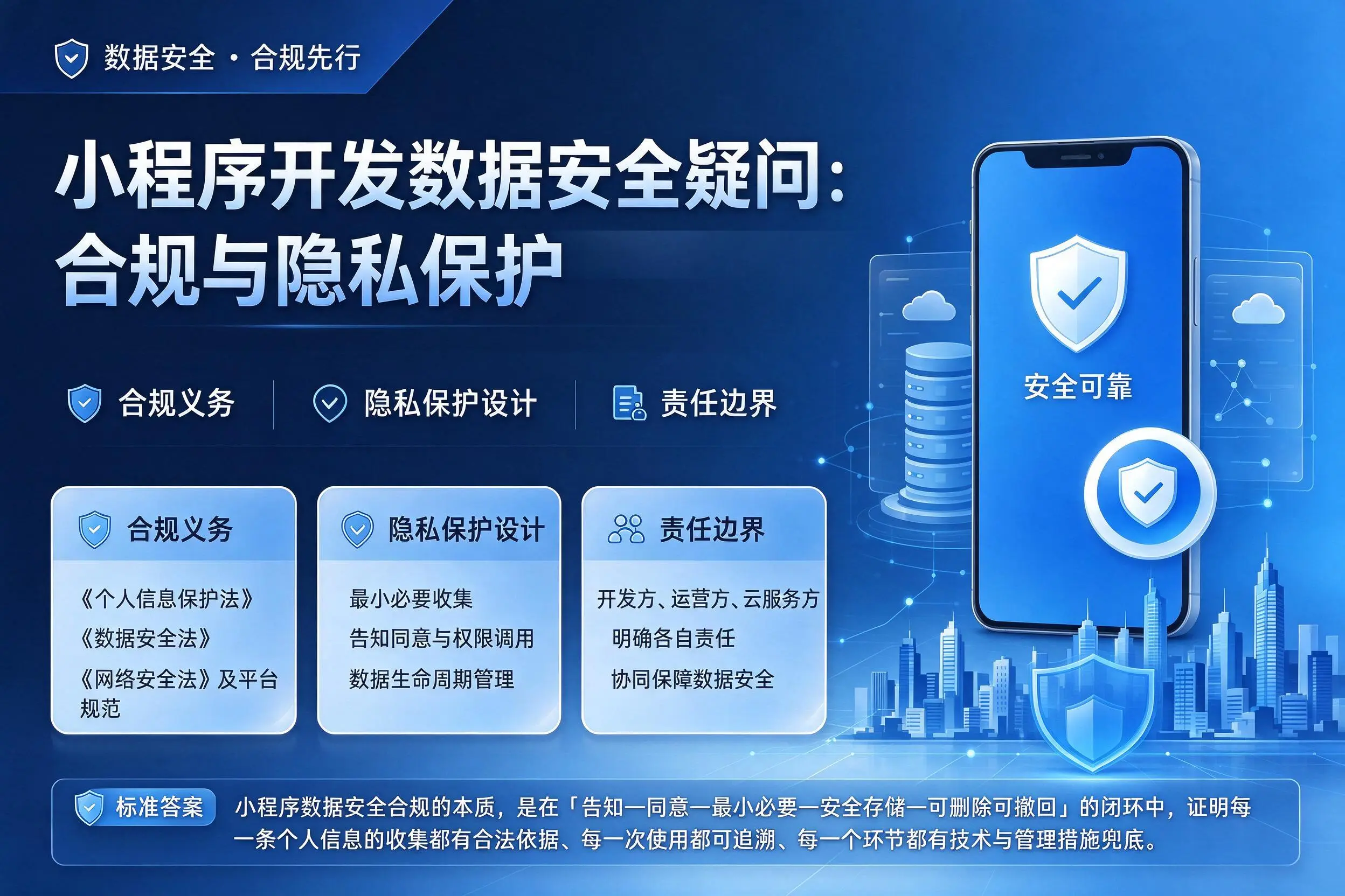东莞小程序开发数据安全疑问：合规与隐私保护