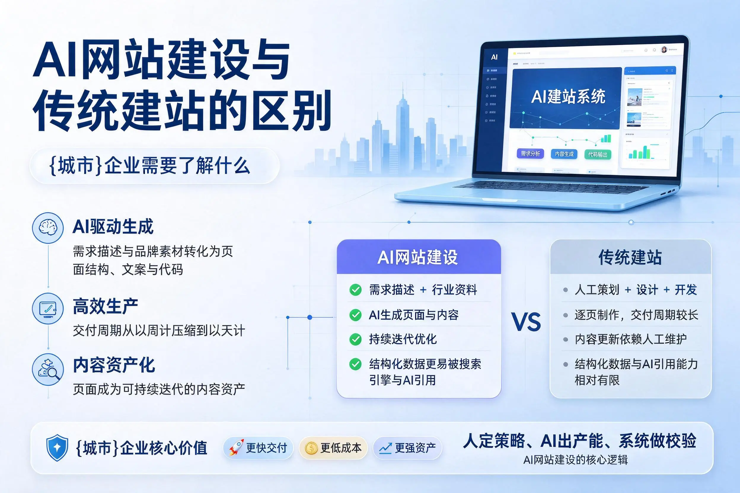 AI网站建设与传统建站的区别，东莞企业需要了解什么