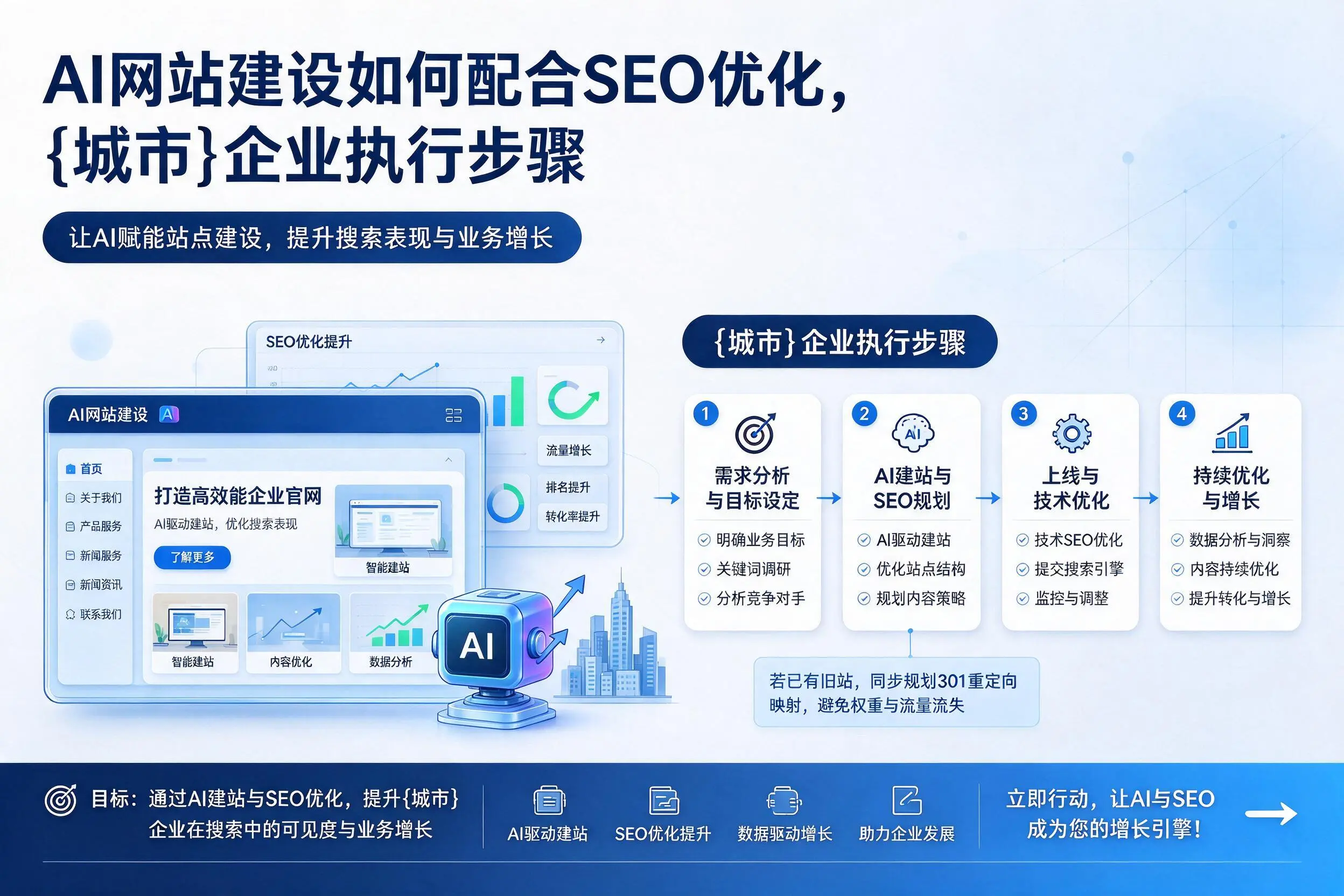 AI网站建设如何配合SEO优化，东莞企业执行步骤