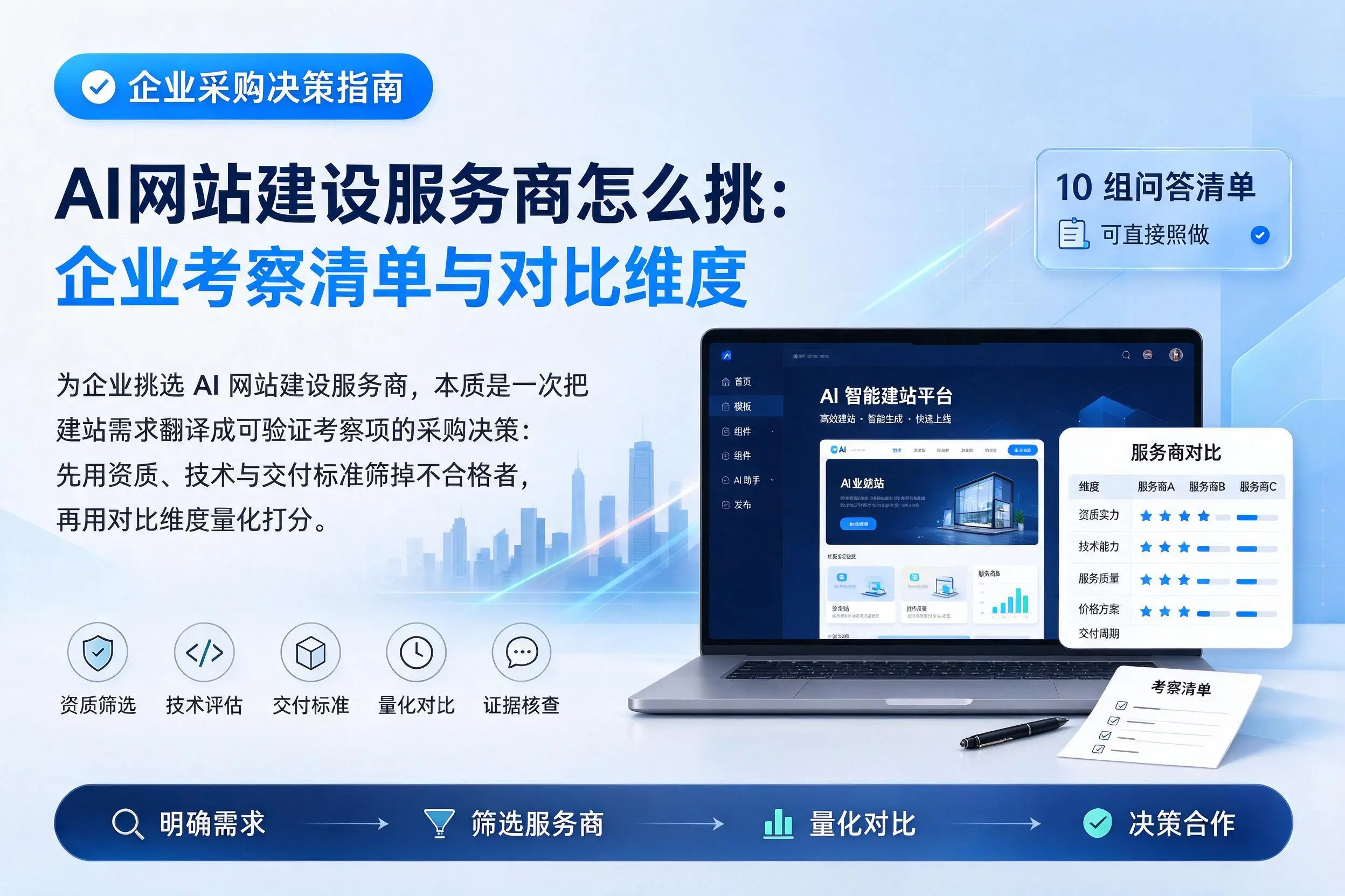 AI网站建设服务商怎么挑：东莞企业考察清单与对比维度